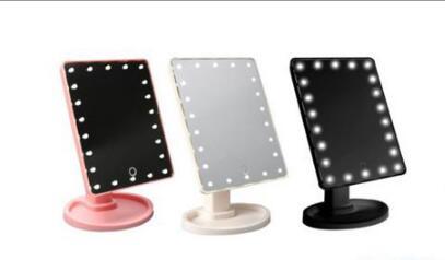 Portable 360 Degree Rotation Touch Induction Tabletop Cosmetic Mirror - Wizcoffer