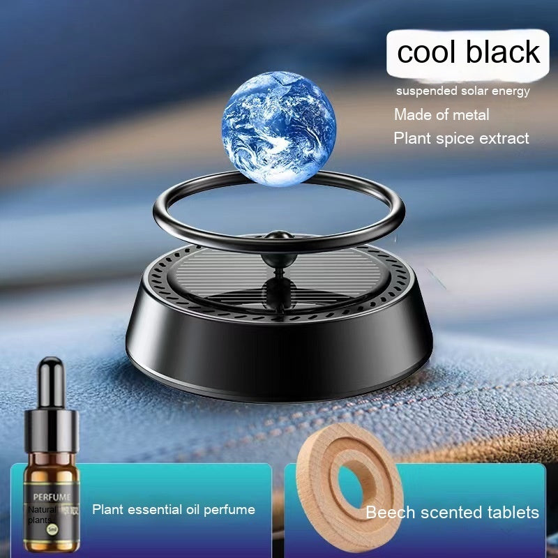 Solar Energy Rotating Car Aromatherapy Aluminum Alloy Car Interior Decoration Ornament - Wizcoffer