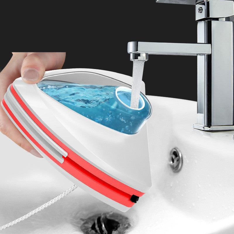 Magnetic Glass Window Cleaning Tool Automatic Water Discharge Double-layer Wiper Household Special Window Cleaner - Wizcoffer