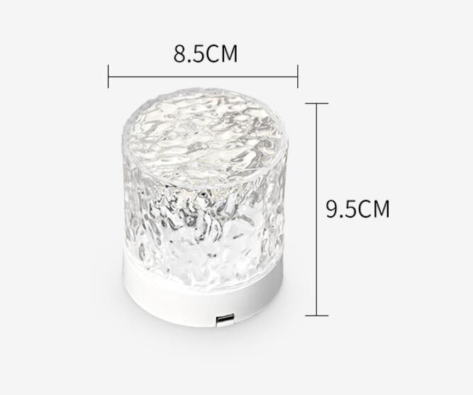 Water Ripple Rotating Projection Lamp Ambient Night Light - Wizcoffer