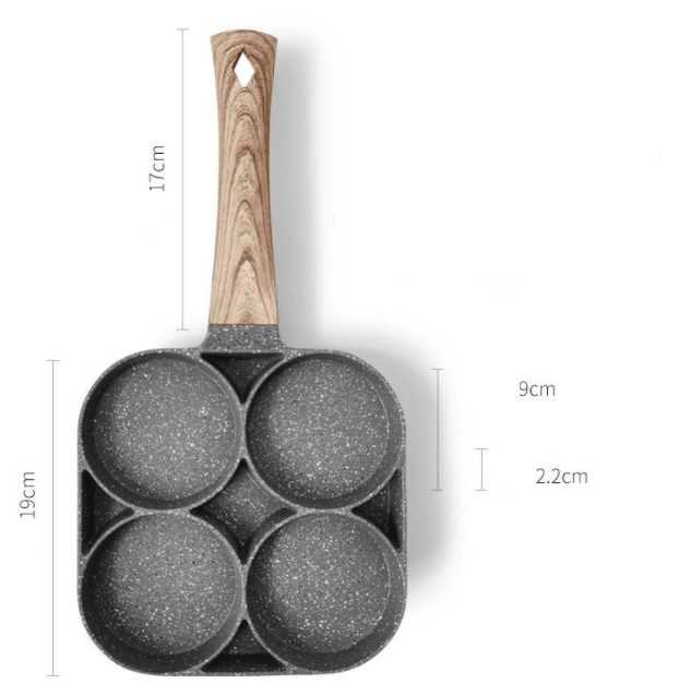 Four Hole Omelette Pan, Non-stick Pan - Wizcoffer