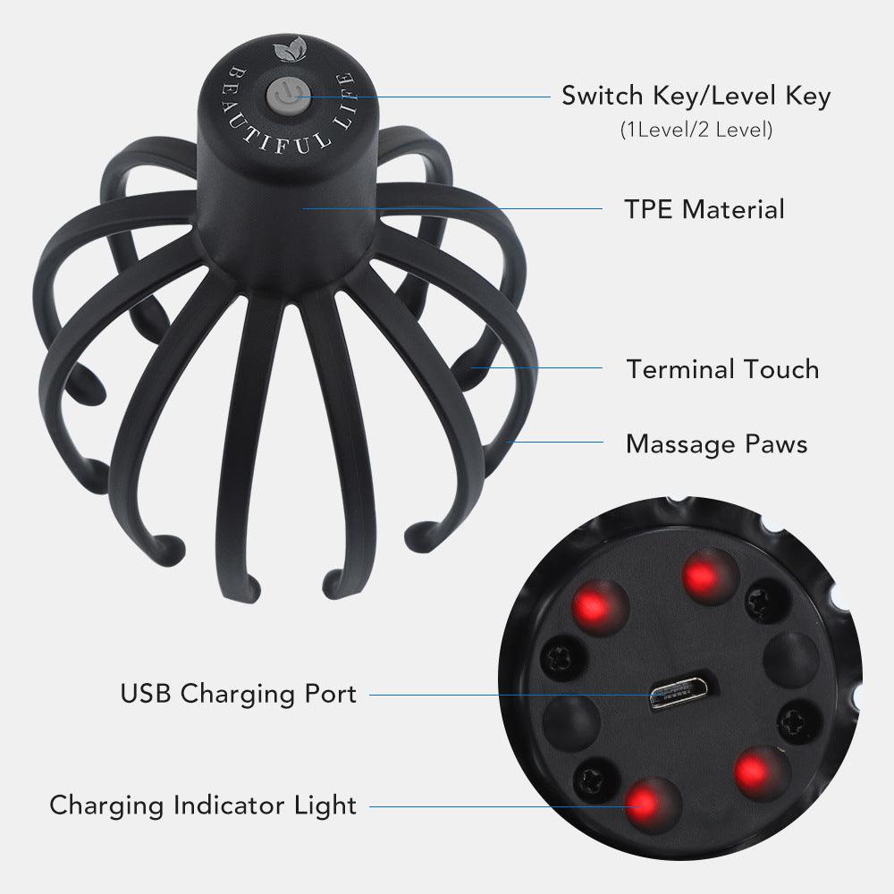 Octopus Electric Head Massage Tingler - Wizcoffer