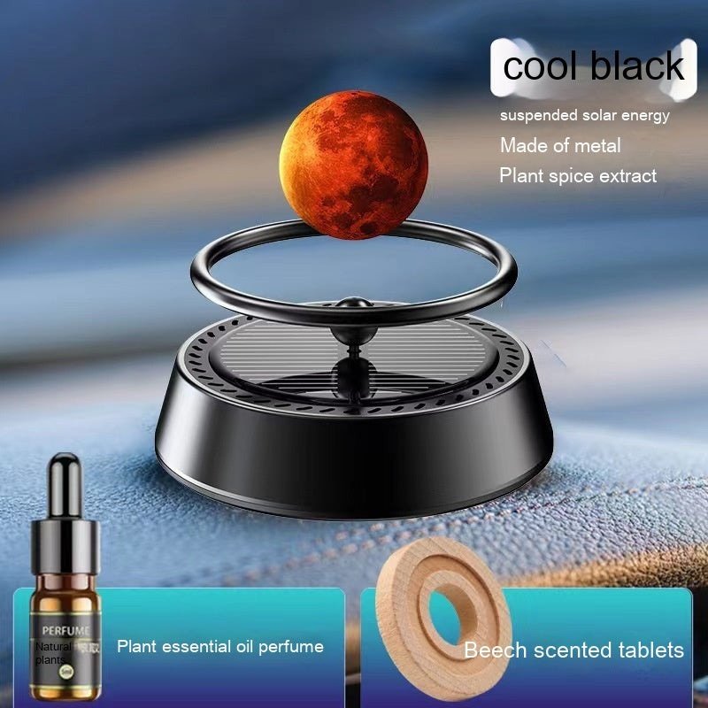 Solar Energy Rotating Car Aromatherapy Aluminum Alloy Car Interior Decoration Ornament - Wizcoffer
