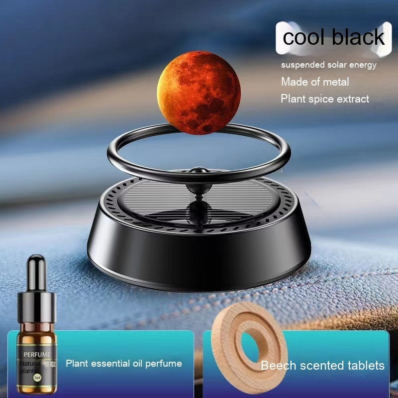 Solar Energy Rotating Car Aromatherapy Aluminum Alloy Car Interior Decoration Ornament - Wizcoffer