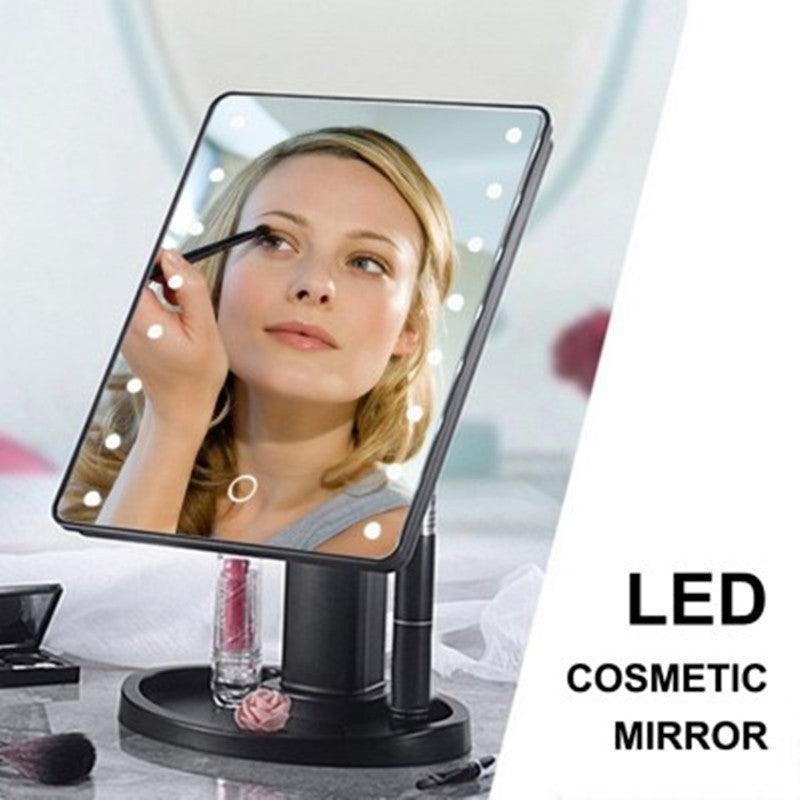 Portable 360 Degree Rotation Touch Induction Tabletop Cosmetic Mirror - Wizcoffer