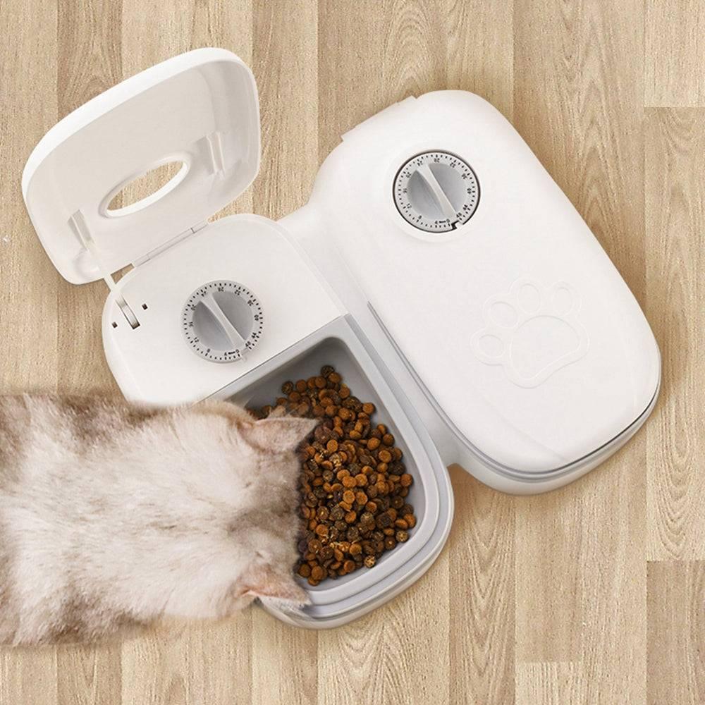 Automatic Pet Feeder Smart Food Dispenser For Cats Dogs Timer Stainless Steel Bowl Auto Dog Cat Pet Feeding Pets Supplies - Wizcoffer
