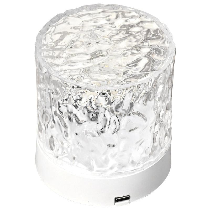 Water Ripple Rotating Projection Lamp Ambient Night Light - Wizcoffer