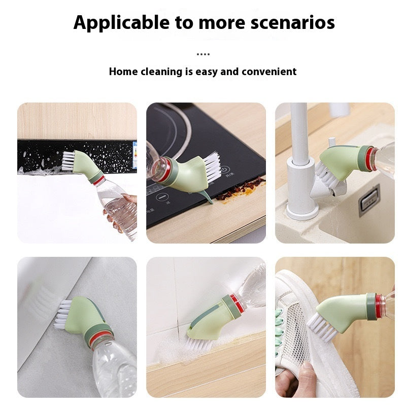 Creative Connectable Water Bottle Cleaning Brush Wet And Dry Dual Use - Wizcoffer